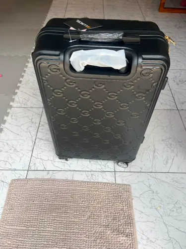 Mala de Viagem Luxcel Grande Preta - Nova - 4 Rodas - Cadeado