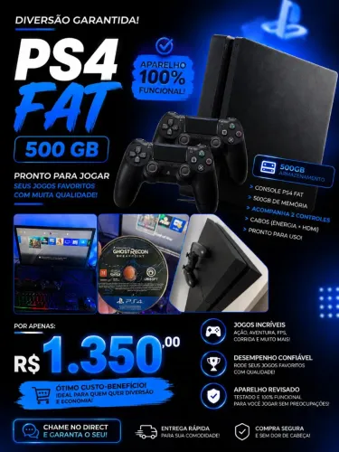 PS4 FAT 500GB Nunca aberto