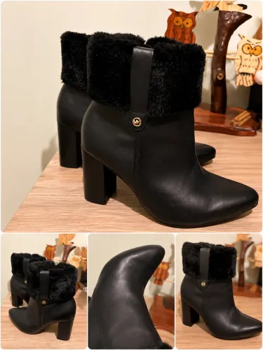 Bota via Marte, couro, cano curto