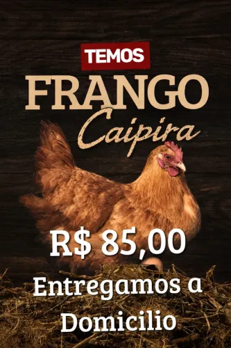 Frango caipira legítimo direto da fazenda