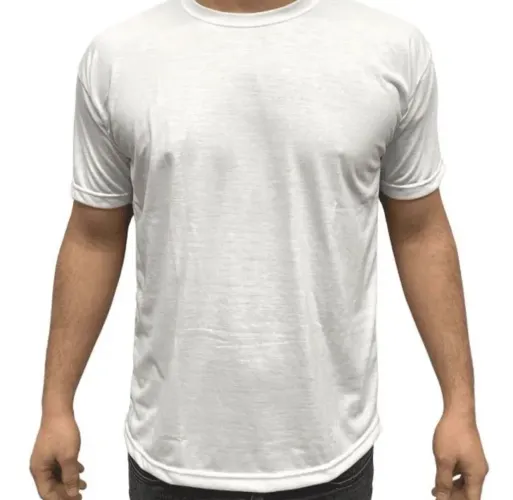 Kit 3 camisetas branca 100% poliéster para sublimação 