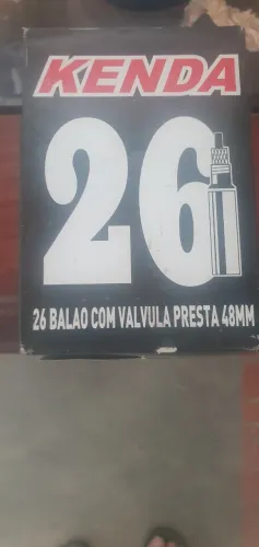 Câmara de ar para bicicleta Kenda aro 26 com válvula Presta de 48mm