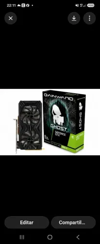 Placa de Vídeo Gainward - GeForce GTX 1660 Ti, 6GB GDDR6, GHOST Series<br>