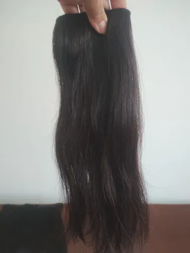 Cabelo humano liso lindo, 33cm, 272mg método tictac. 