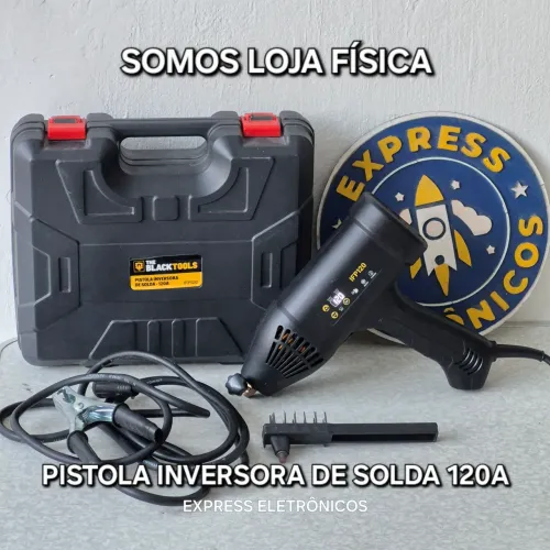 PISTOLA INVERSORA DE SOLDA 120A BLACK TOOLS POTENTE COMPLETA