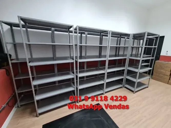 Estante Prateleira para Comércio e Lar Funda 40cm com Reforço Ômega - Entrega Grátis! Nova
