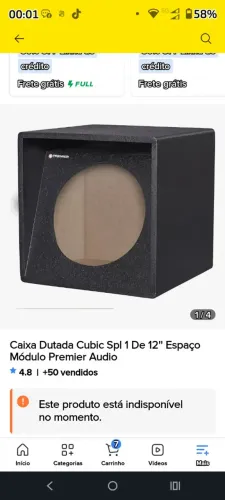 Caixa automotiva 12"