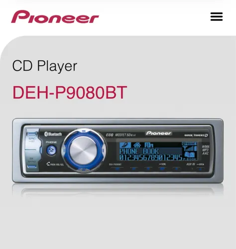 Pioneer Golfinho Bluetooth DEH 9880 BT