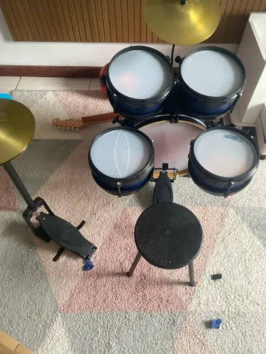 Bateria Infantil Rock Kids Azul