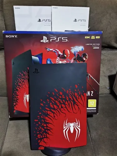 PS5 Spider-Man 2 Edição Limitada + 2 Controles + Pulse 3D | Completo Impecável