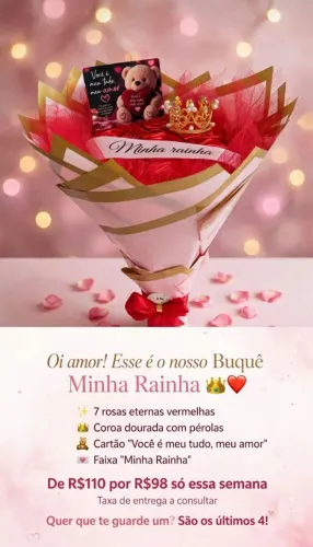 Buquê de rosas eternas