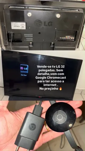 TV LG 32 Excelente Estado acompanha chromecast