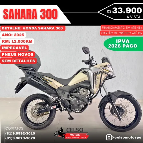 SAHARA 300 ADV 2025 c/12.000 IPVA26 PAGO FINANCIO 48x aceito suas moto