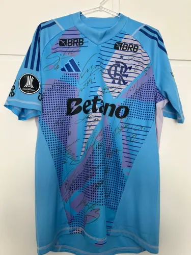 Camisa Flamengo Rossi Match Prepared Libertadores + 16 Autógrafos