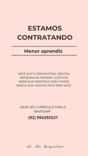 Vaga de emprego 