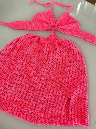 Vestido de crochê