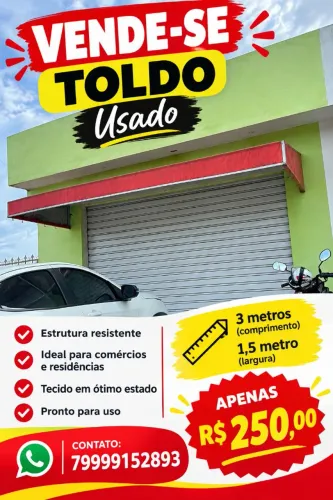 Vende-se toldo usado