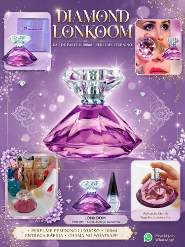 Diamond Lonkoom Eau de Parfum 100ml - Perfume Feminino Semi-novo