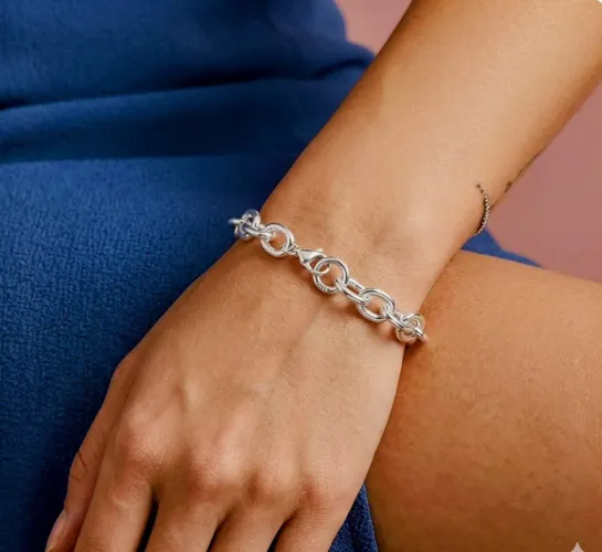 Pulseira de clavícula em prata 925
