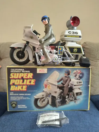 Brinquedo Antigo Moto Super Police Bike