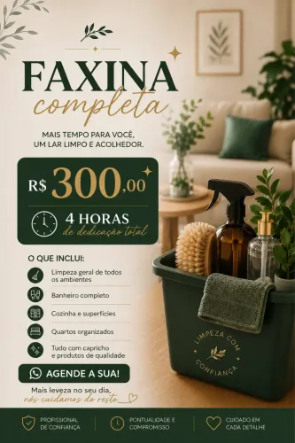 Faxina e Personal chef