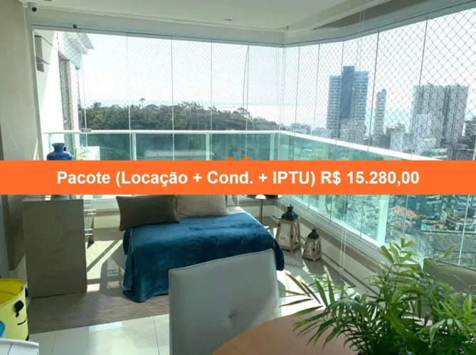 Aluguel de Apartamento de Luxo na Graça, Salvador-BA: 3 Quartos, 3 Suítes, 2 Salas, 6 Banh