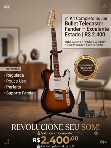 Guitarra Squier Bullet Telecaster Fender Brown Sunburst