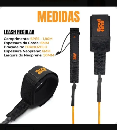Leash 6mm - duplo girador - Prancha de surf
