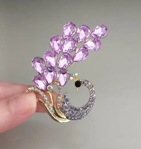 Broche de Pavão Lilás (novo)