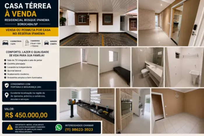 Casa Térrea Residencial Bosque Ipanema