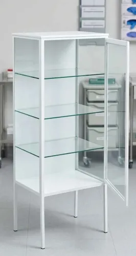 Armário expositor de medicação todo em vidro