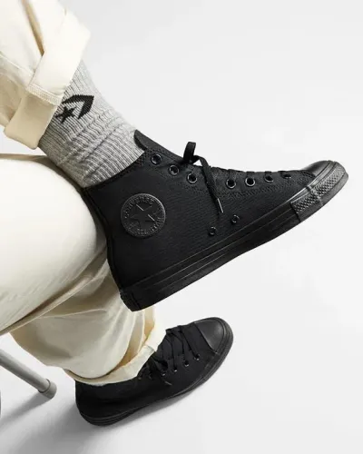 All Star Monochrome Cano Alto Preto