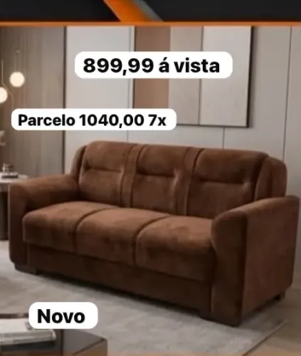 Sofá 3 lugares novo fixo