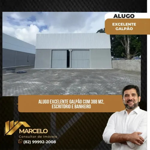ALUGO GALPÃO COM 388 m² EM RIO LARGO AL