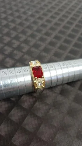 Anel para juiz de paz banhado a ouro 18k