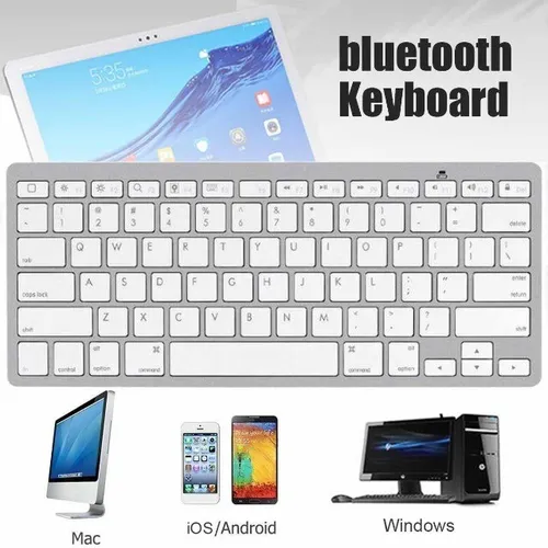 Teclado Sem Fio Bluetooth Para Android / Windows / Ios / iPhone Pad/ Tablet / Pc