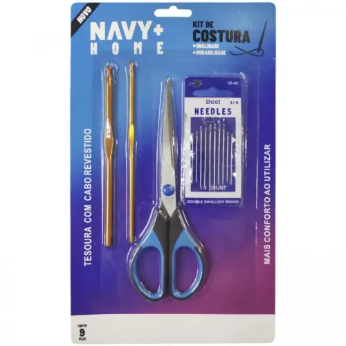 Kit Costura Croche Navy 9pçs
