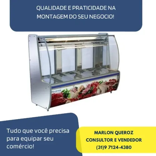 Balcão de Açougue 2 Metros Inox Polo Frio 220v