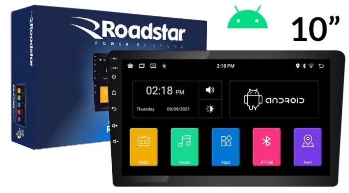 ROADSTAR ANDROID 10 POLEGADAS 2/32 SEM TV E SEM CARPLAY 
