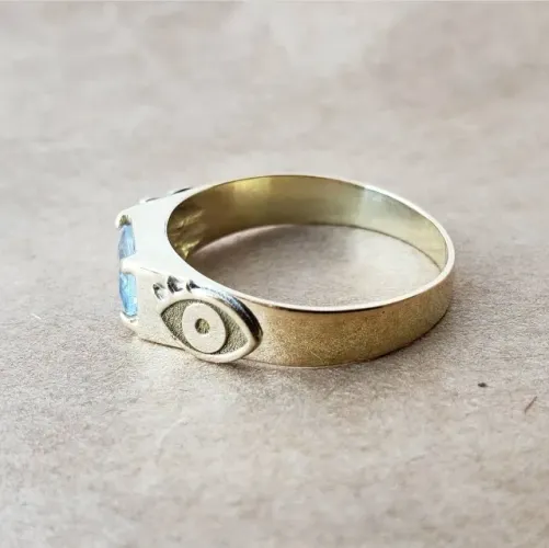 Anel de Formatura para Artes Visuais em Ouro 18k
