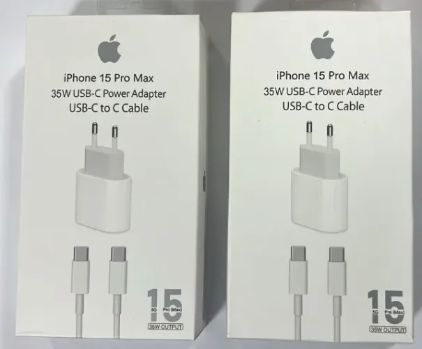Fonte + Cabo Carregador Usb-C 35w iPhone 15 Pro Max Apple