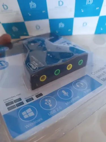 Placa de audio usb 4 saida 7.1