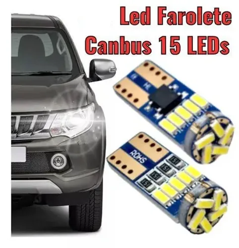 Pingo LED T10 Canbus 15 LED Sem Canceller Banco ou Laranja\Amber