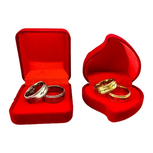 Kit 2 Anéis 8mm Cor Dourada ou Prata Casal Estilo Batimentos de Aço Inox e Entrega Rápida!