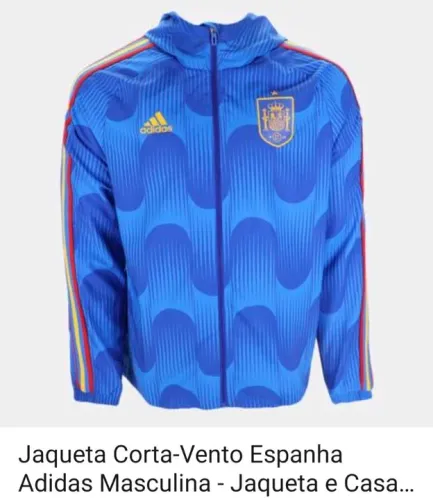 Jaqueta Corta-Vento Seleção da Espanha Adidas ORIGINAL