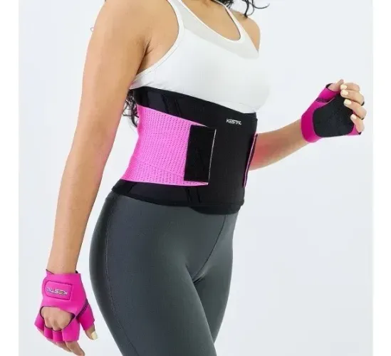Cinta Modeladora Abdominal Pink Rosa Ajustável - Kestal M