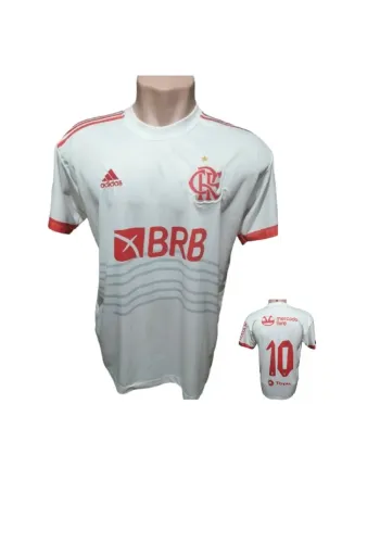 Camisa Flamengo branca Adidas 2021/22 - Número 10
