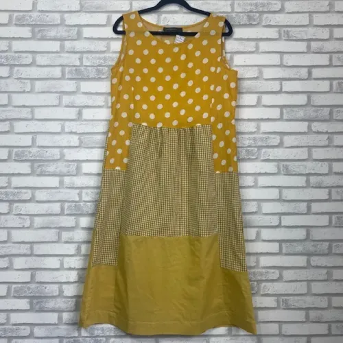 Vestido Midi Amarelo Zanzea Estampa Geométrica Tamanho P