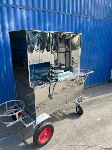 Carrinho de Churrasco grego Giratório Portátil