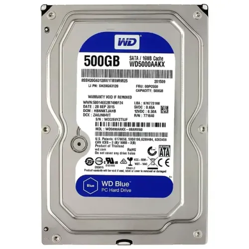 HD WESTERN DIGITAL 500GB SATA 3.5? 7200RPM WD5000AAKX
